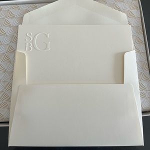 SGB monogrammed wedding stationary